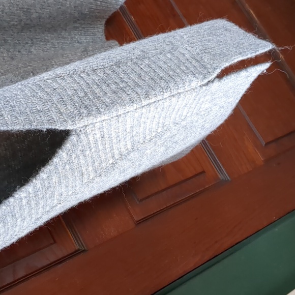 J. Crew Heather Graphite Relaxed Turtleneck Poncho - Size M/L - Picture 5 of 8